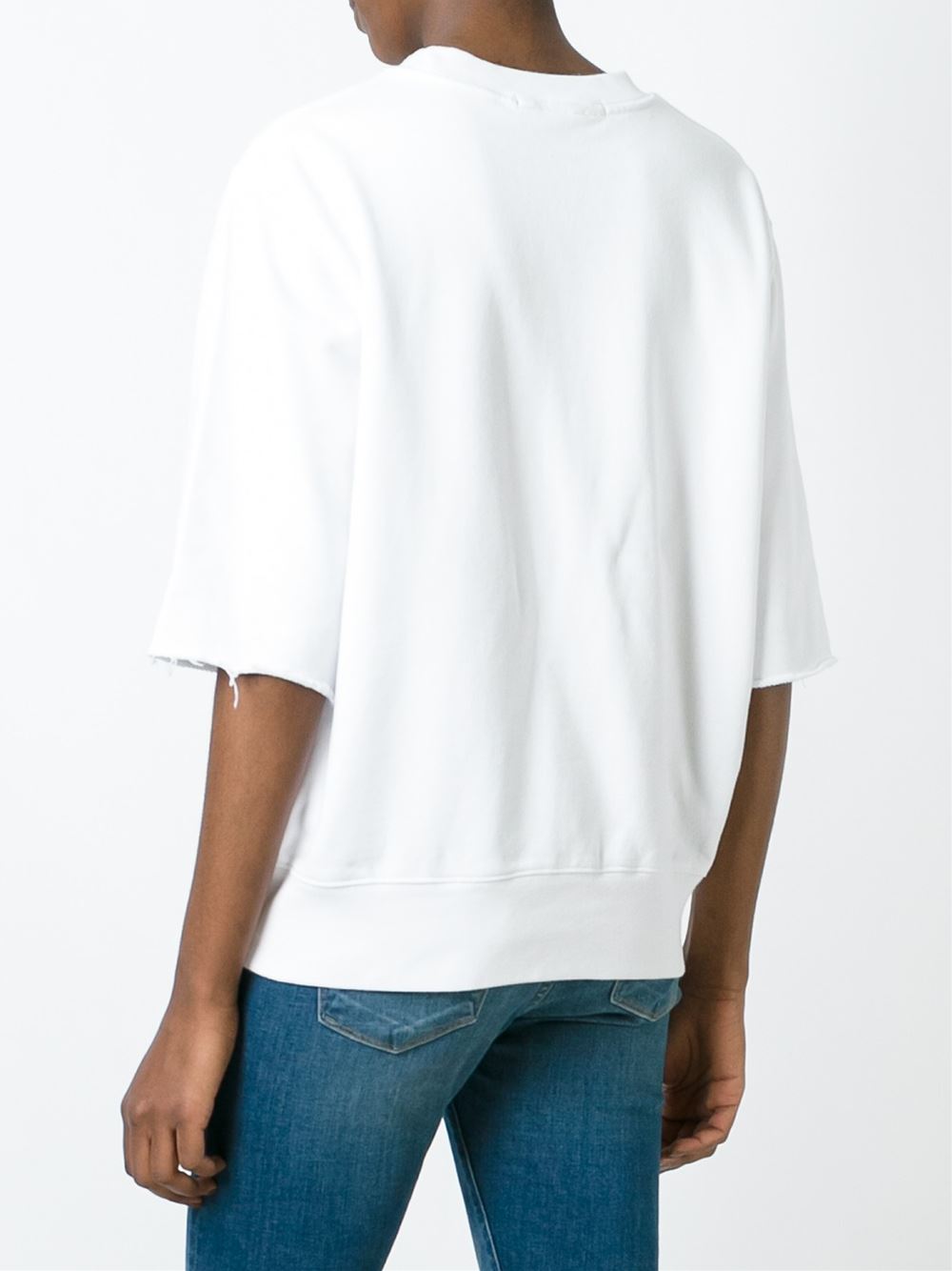 磨损边衣袖毛衣