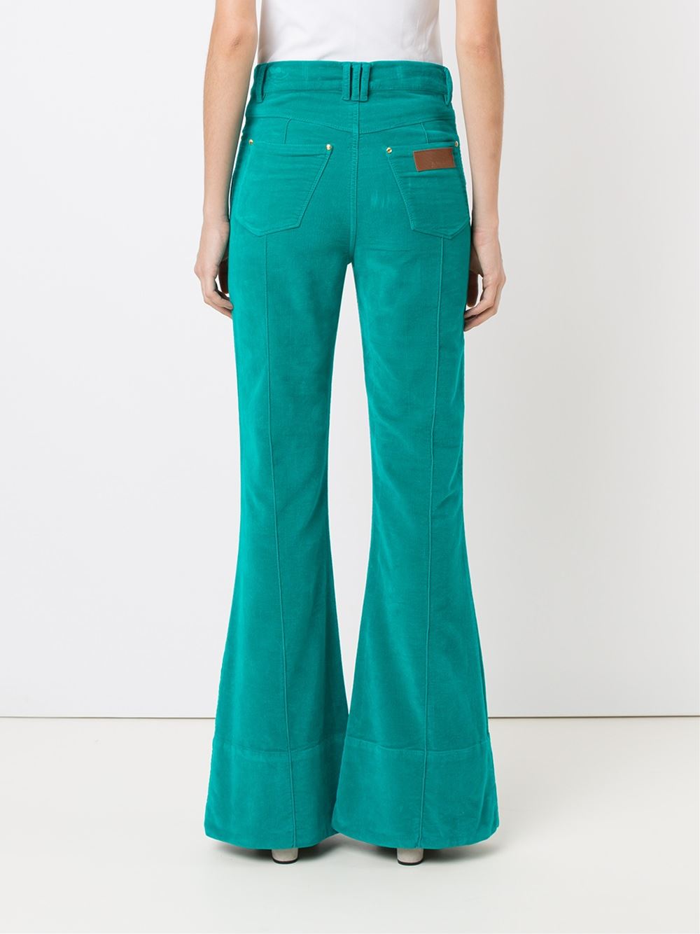 flared velvet trousers