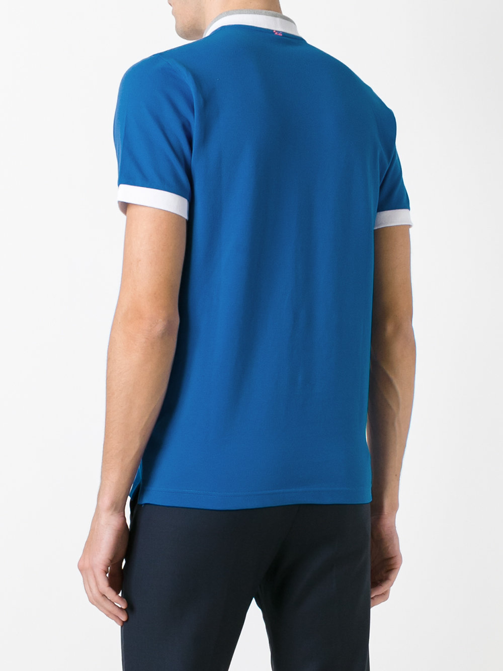 contrast polo shirt