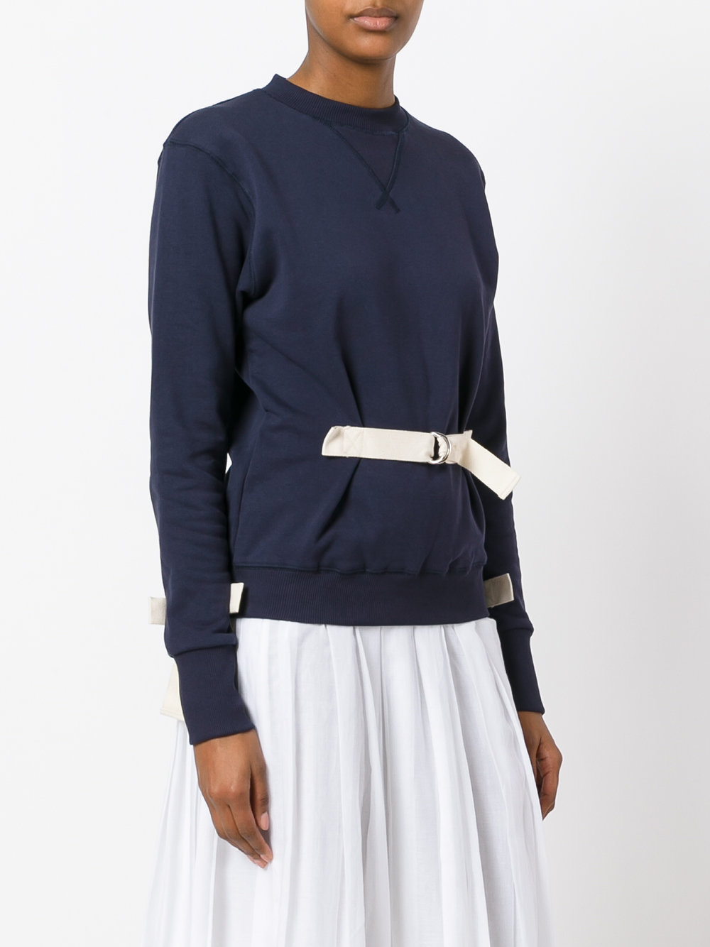 belted sweatshirt 