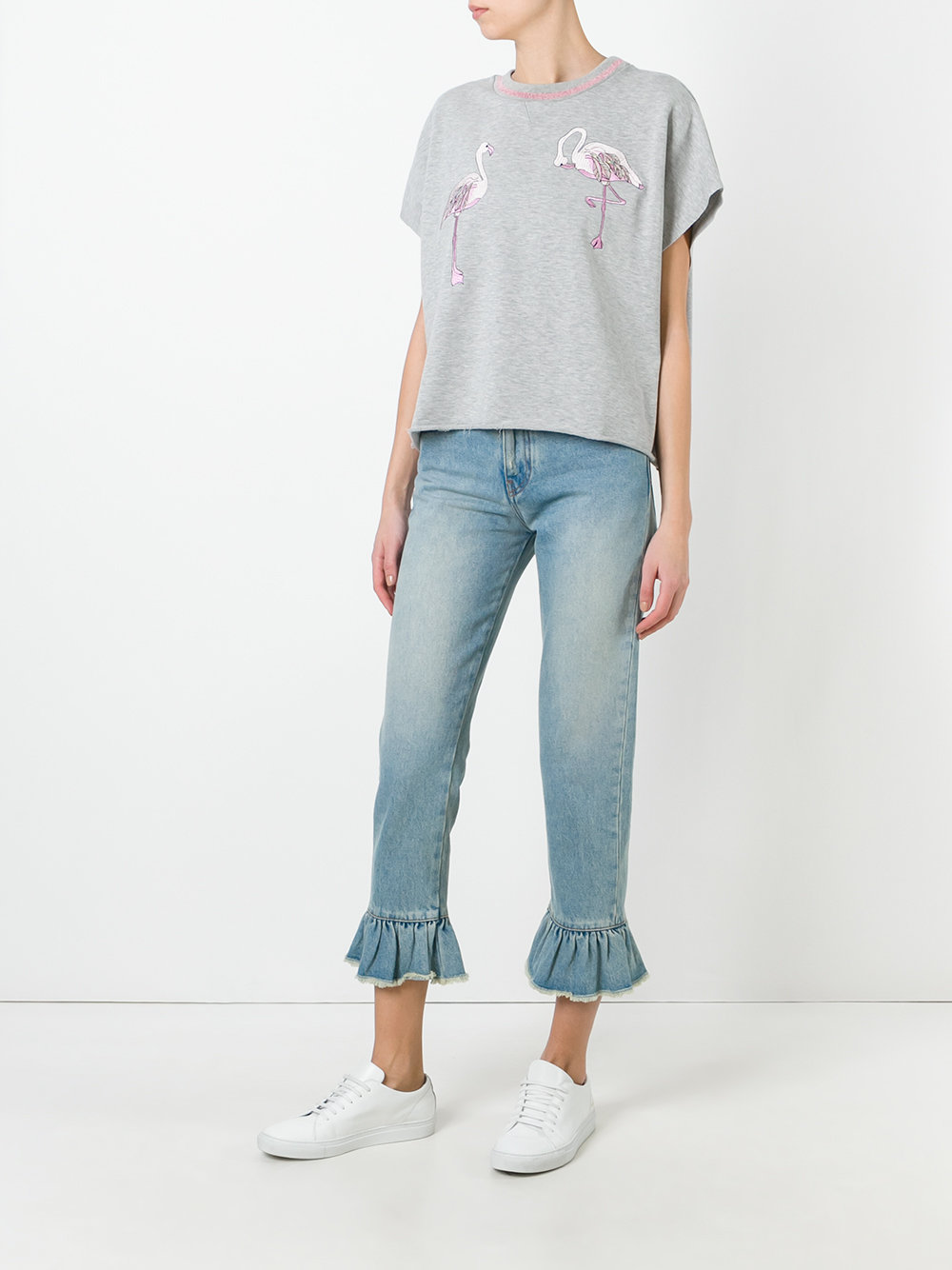 flamingo knit T-shirt 