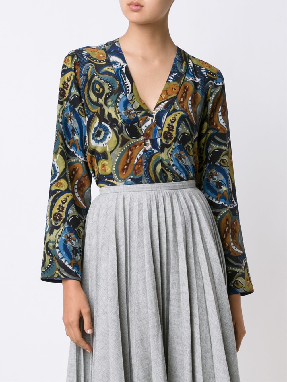 paisley print blouse