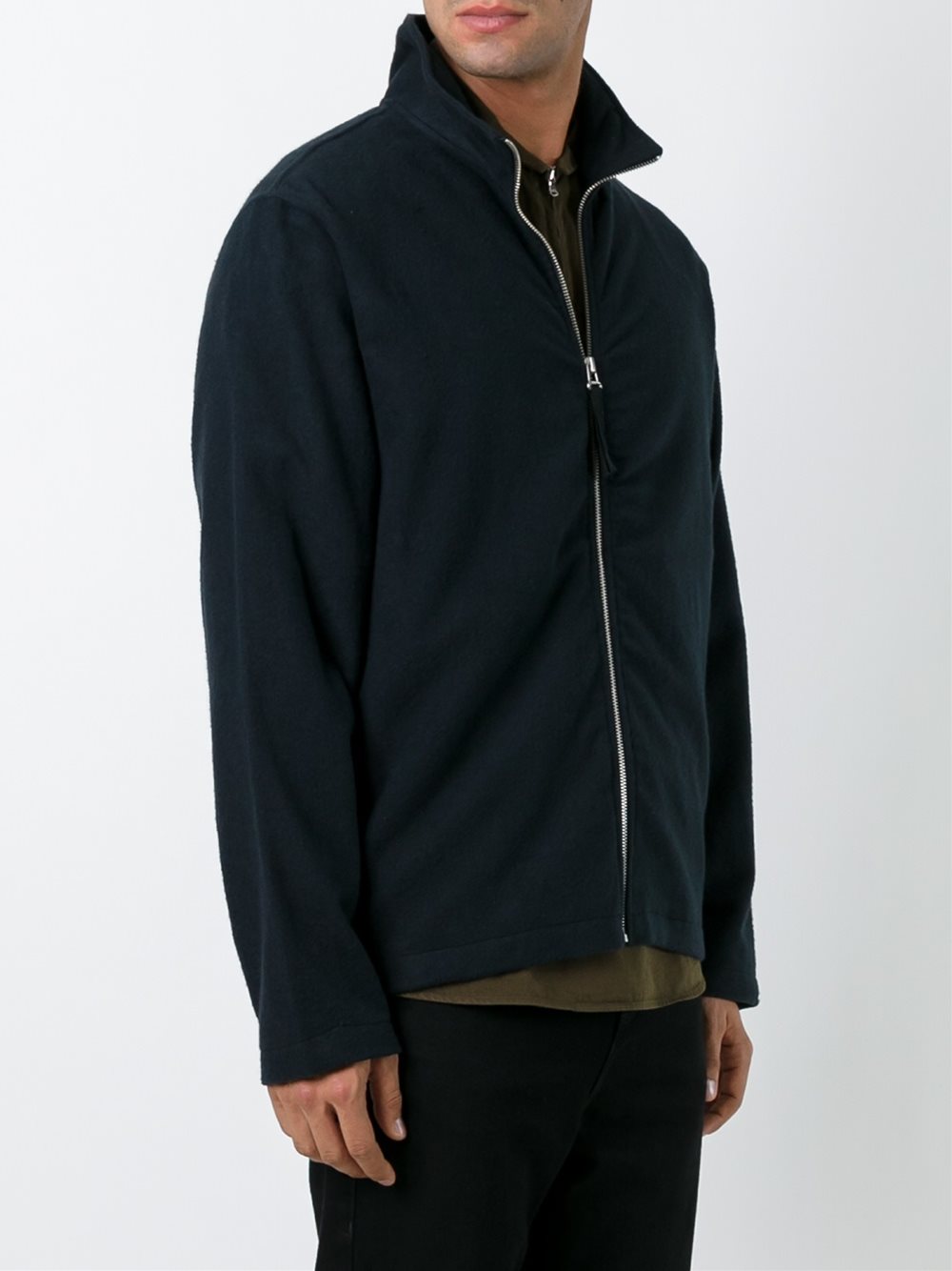 zipped boxy jacket 