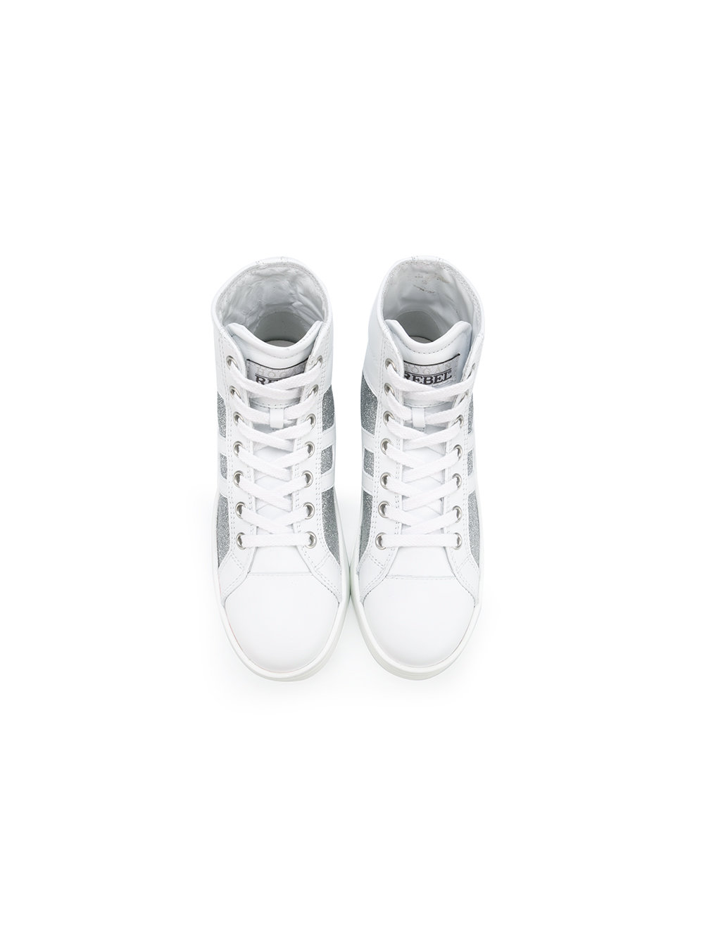 glitter detail hi-top sneakers