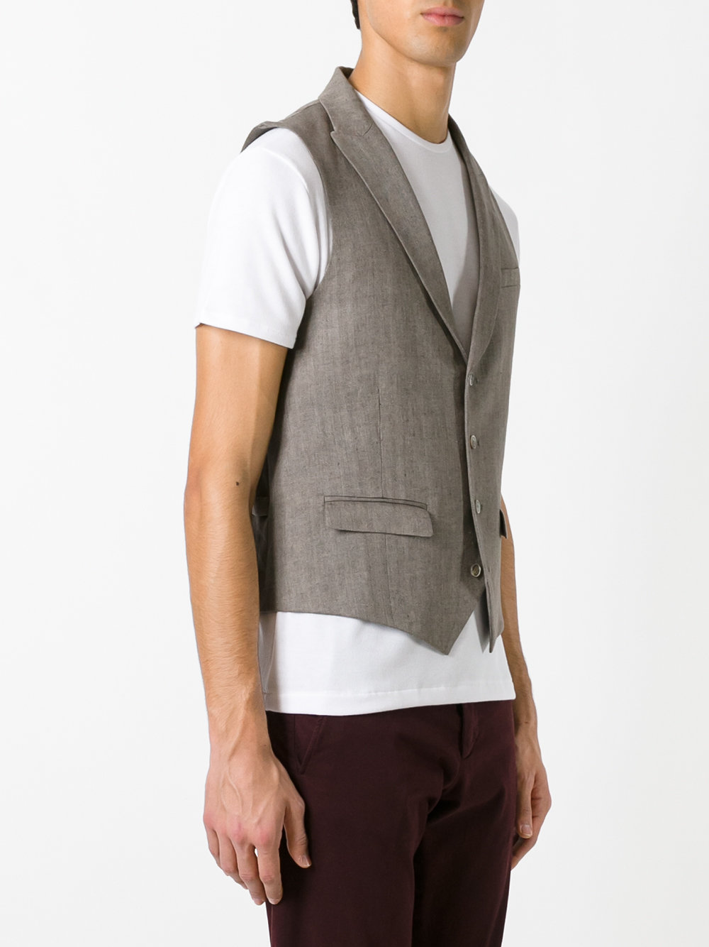 peaked lapel waistcoat