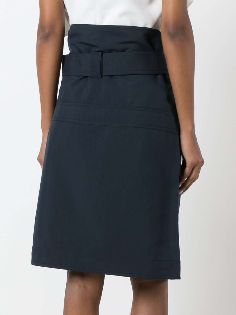 belted a-line skirt