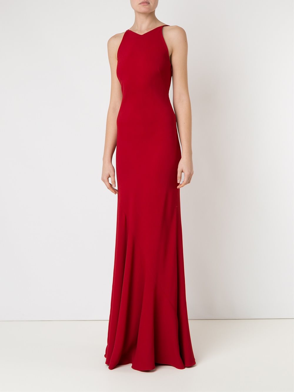 v-neck long dress