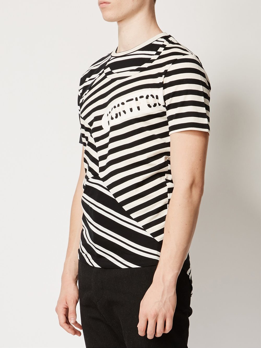 maison mihara yasuhiro 多条纹印花t恤海淘返利 | 米饭粒返利网