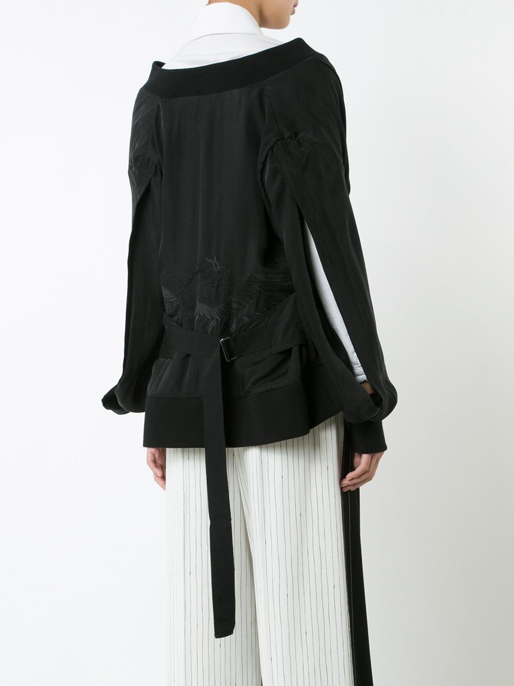 zipped oversized jacket 