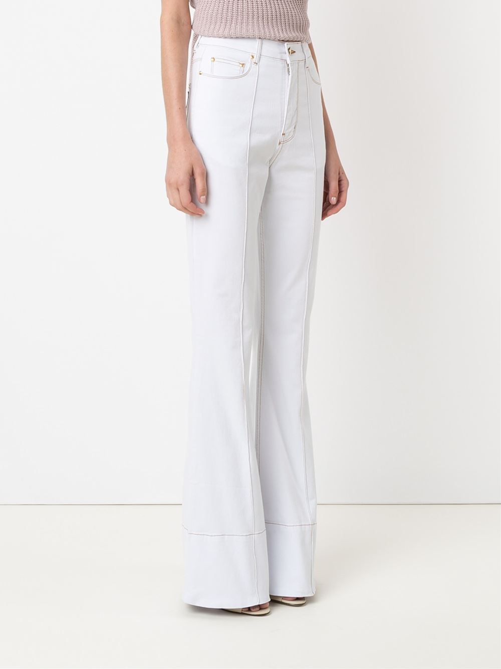 high waist flared jeans