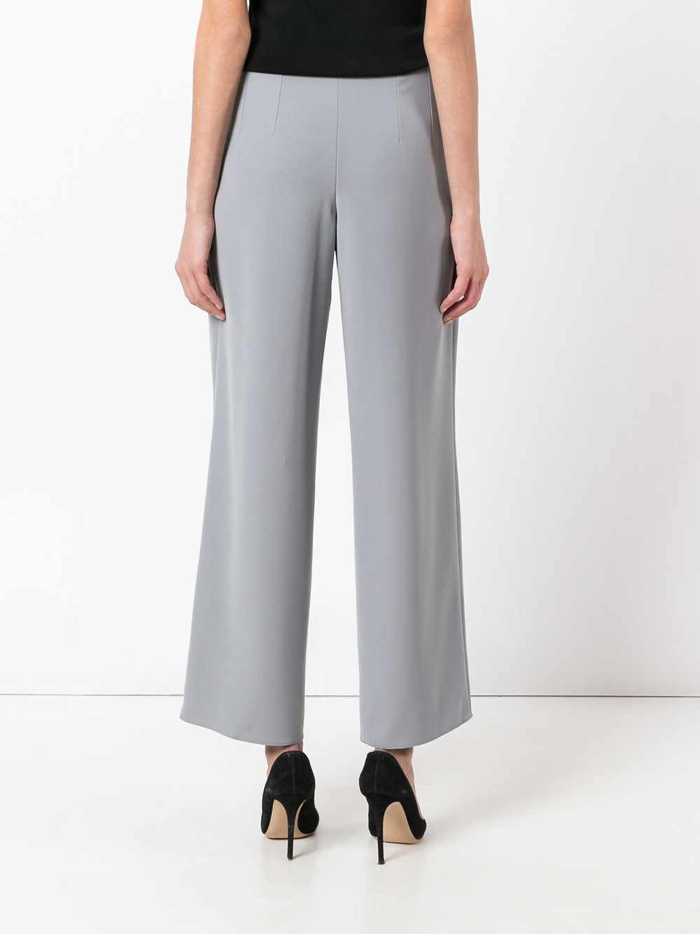 pleated cropped trousers