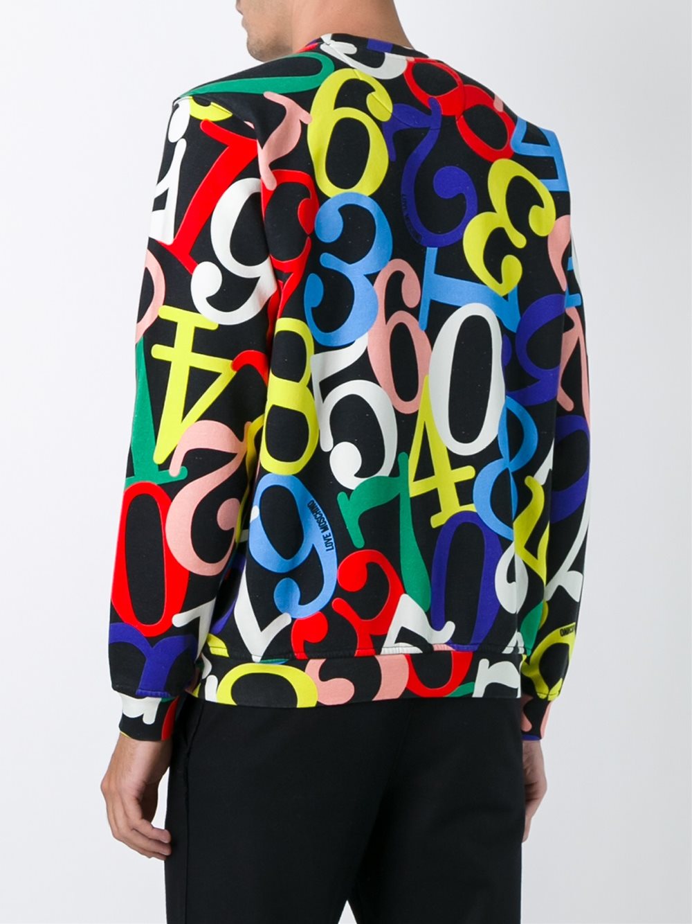 numbers print sweatshirt 