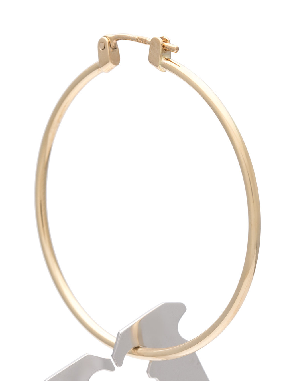 bread clip hoop earrings