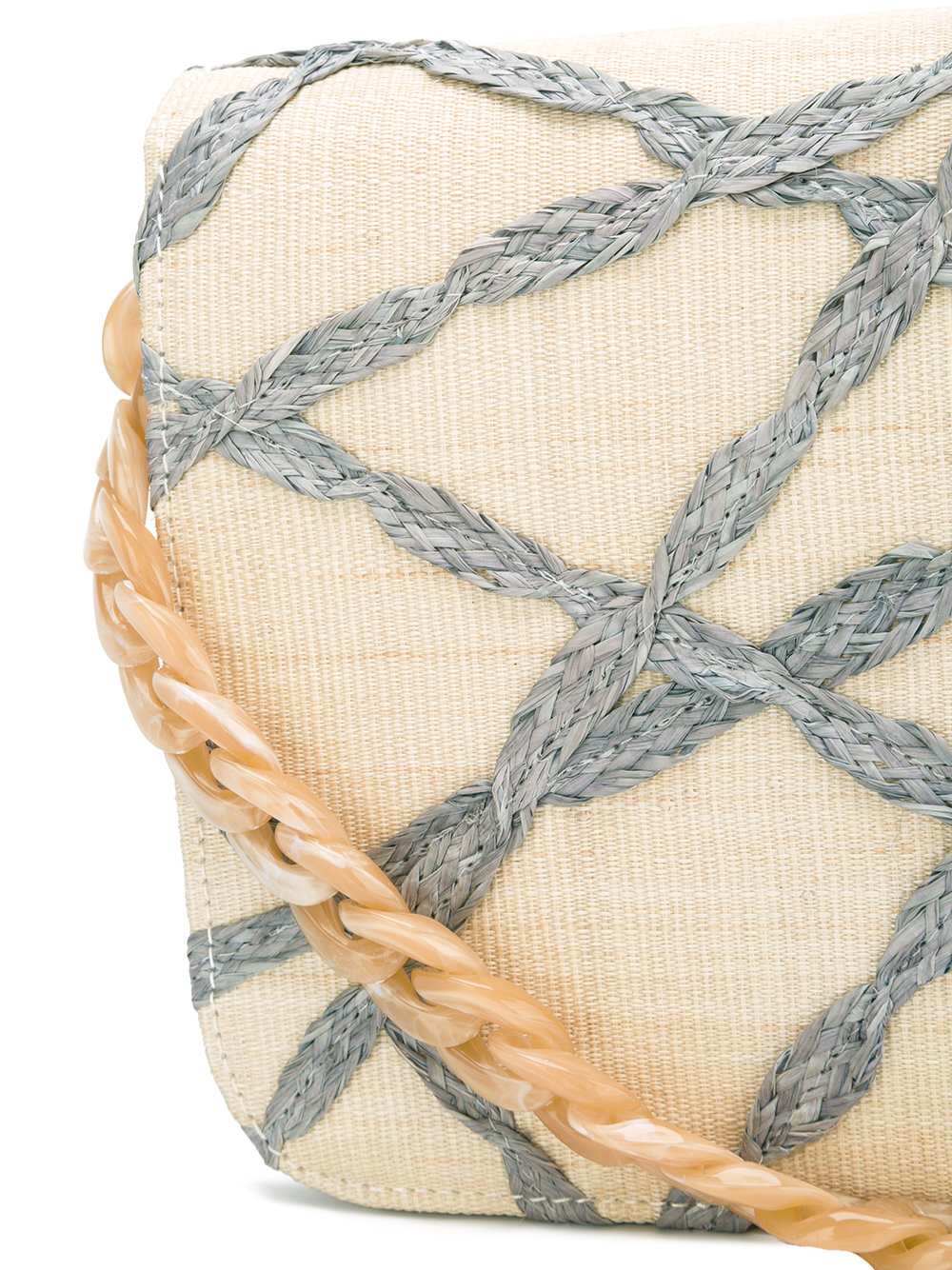 woven detail clutch