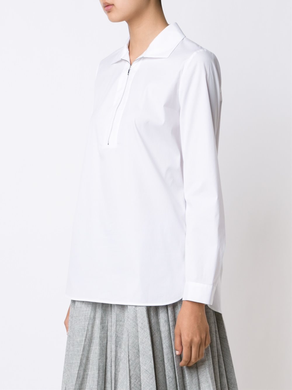 zip up blouse