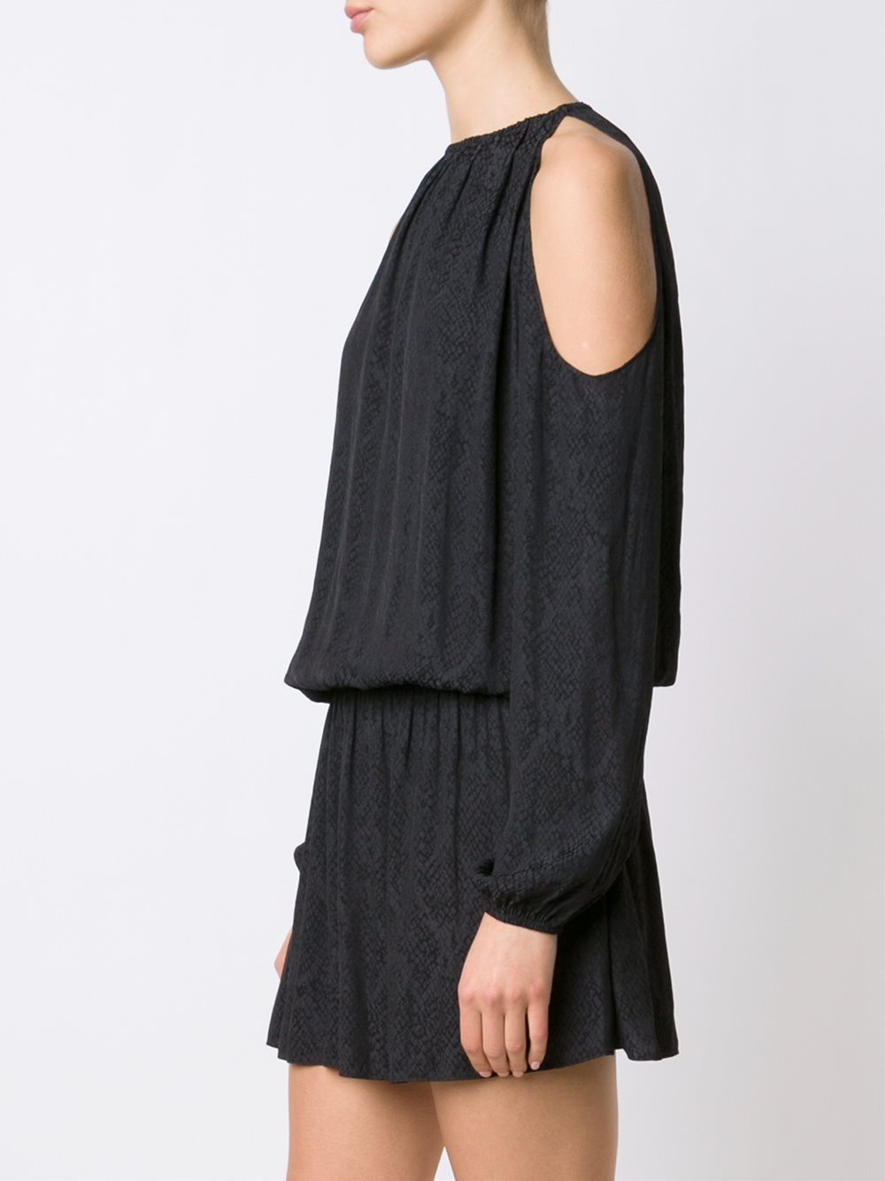 cold shoulder draped dress