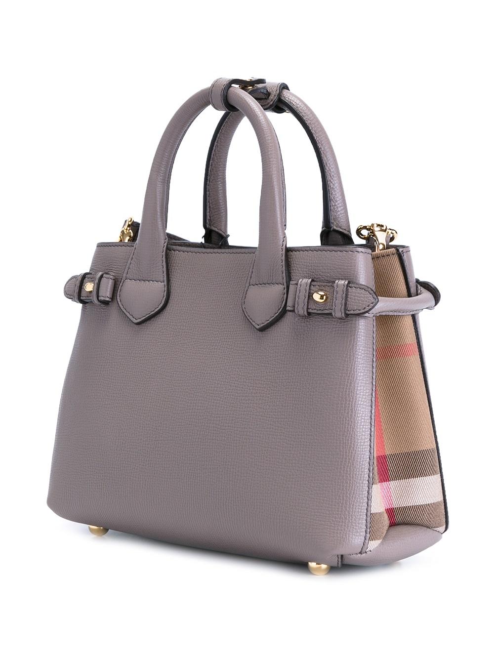 checked side tote