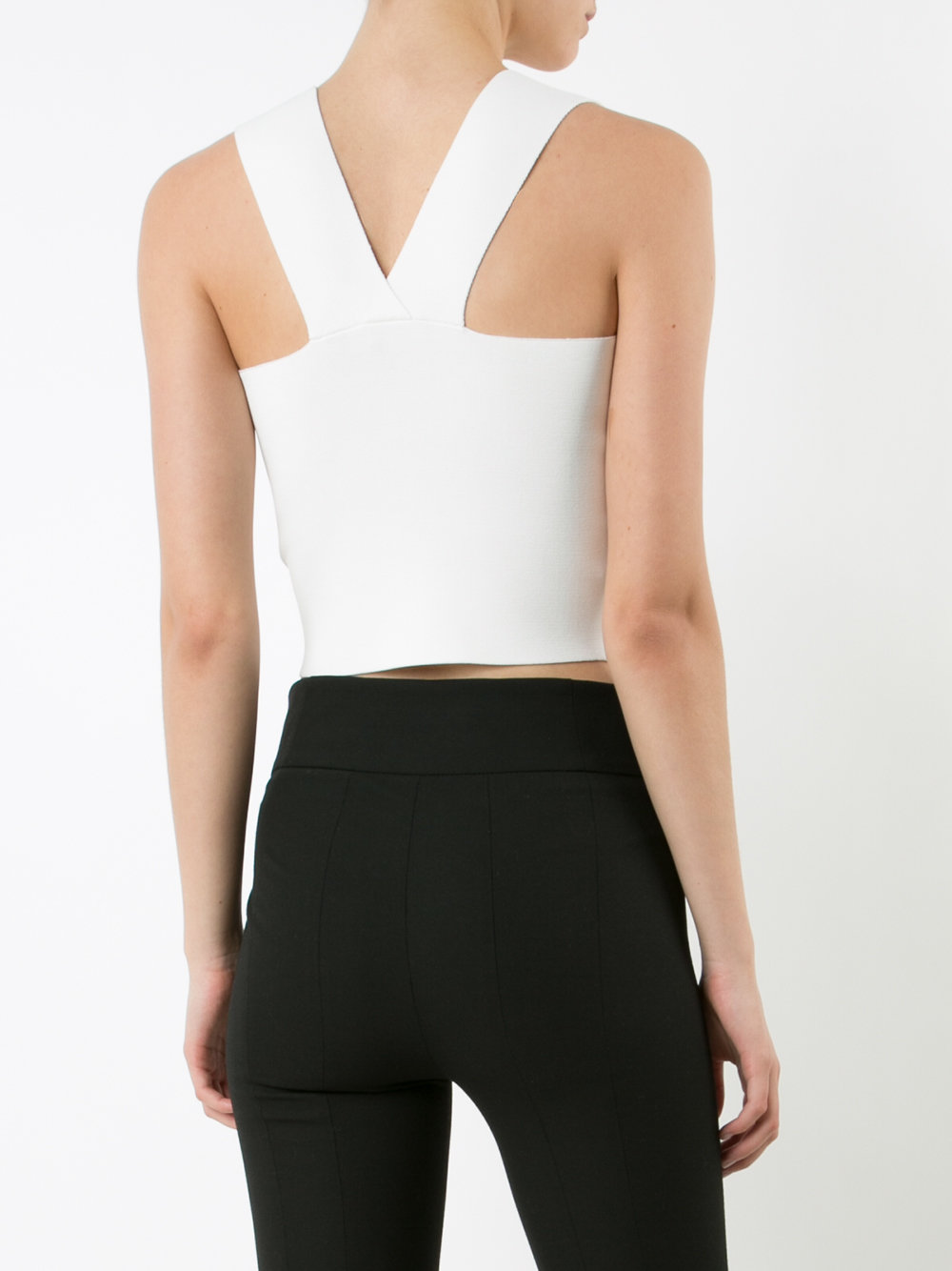 slim-fit cropped tank