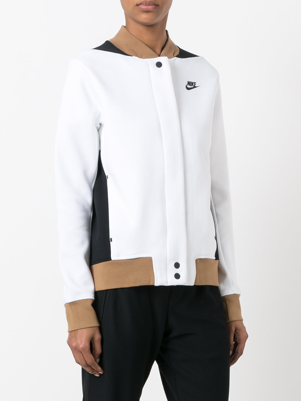 tri-colour varsity jacket
