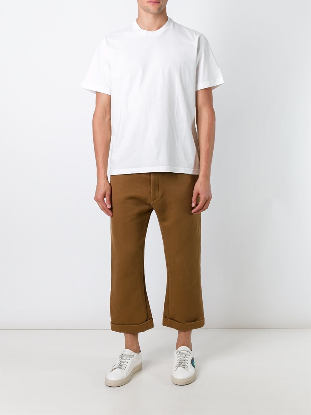 flared cropped trousers