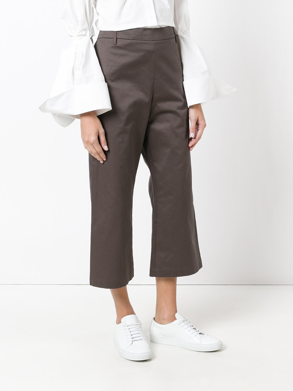 cropped wide-leg trousers