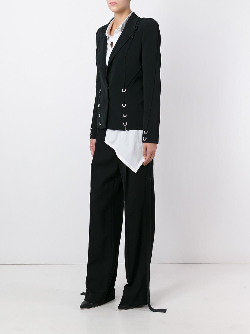 piercing detail blazer