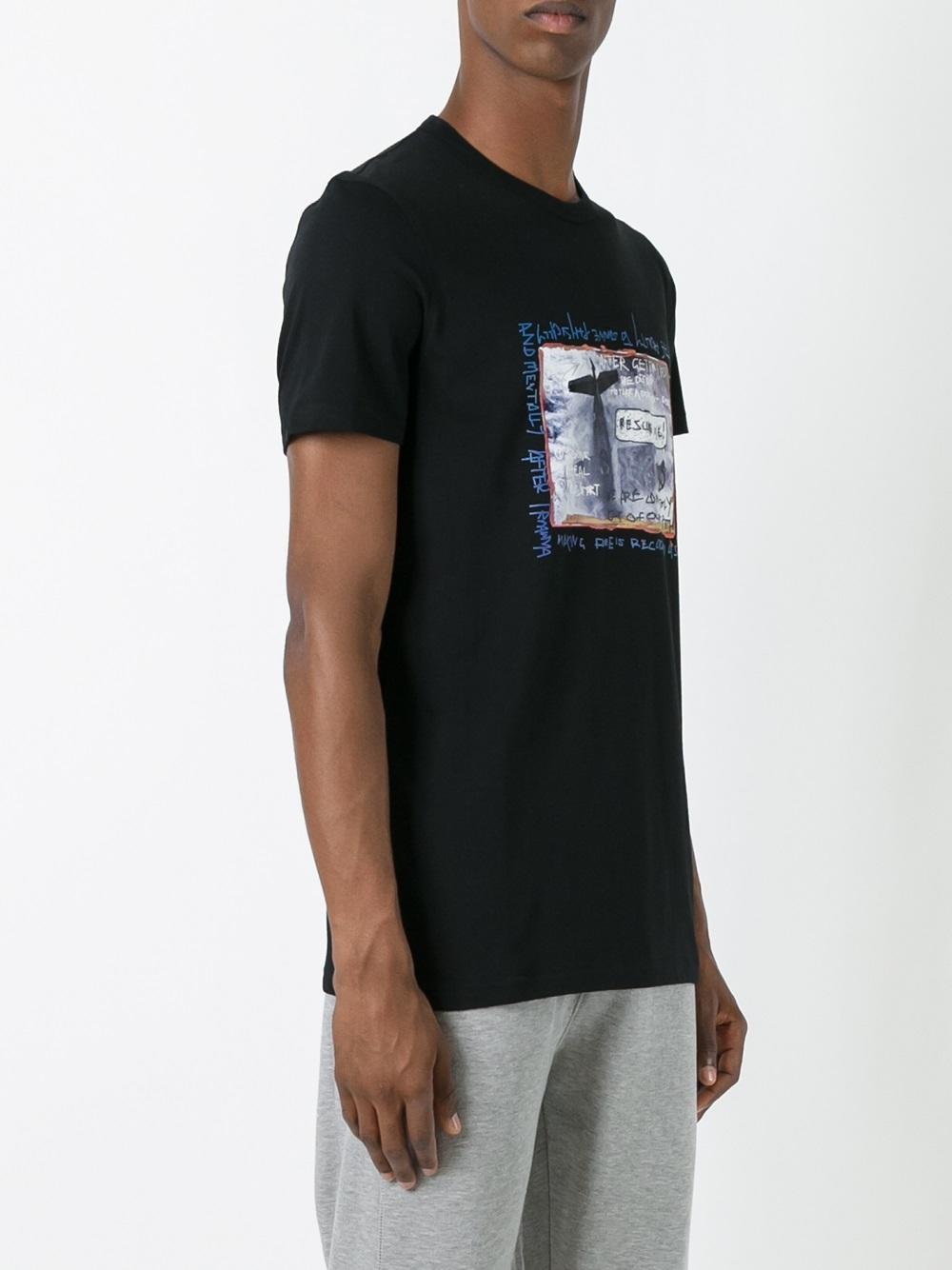 plane print T-shirt