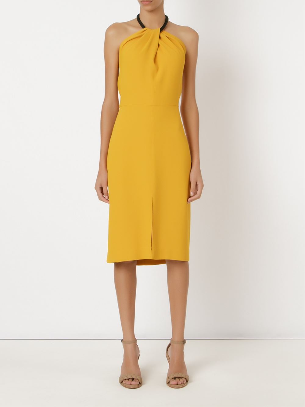 wrap detail midi dress