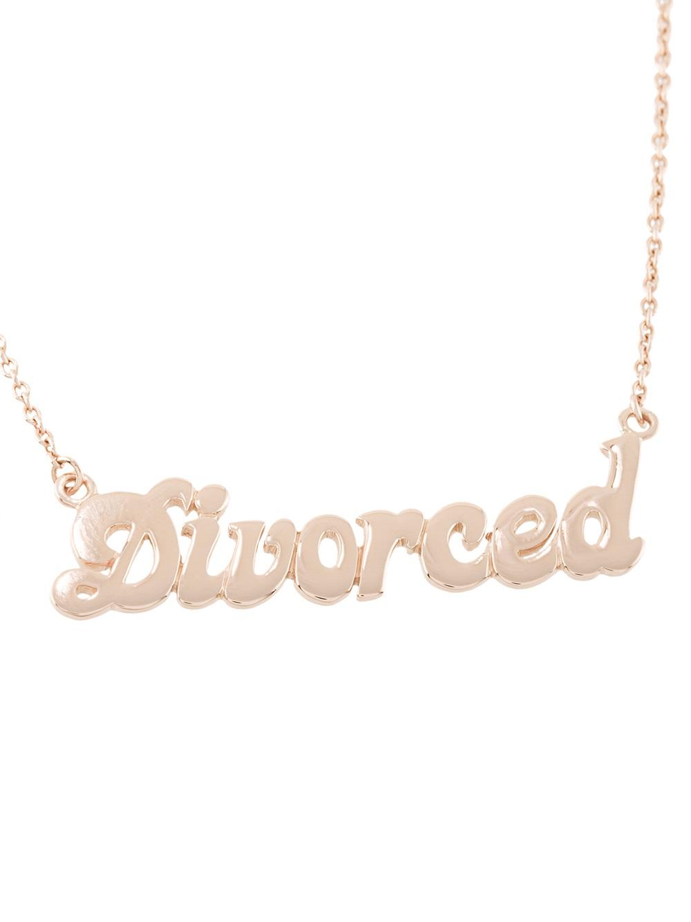 'Divorced' necklace 