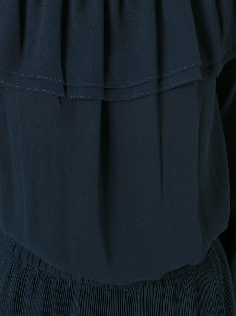 ruffled neck dress