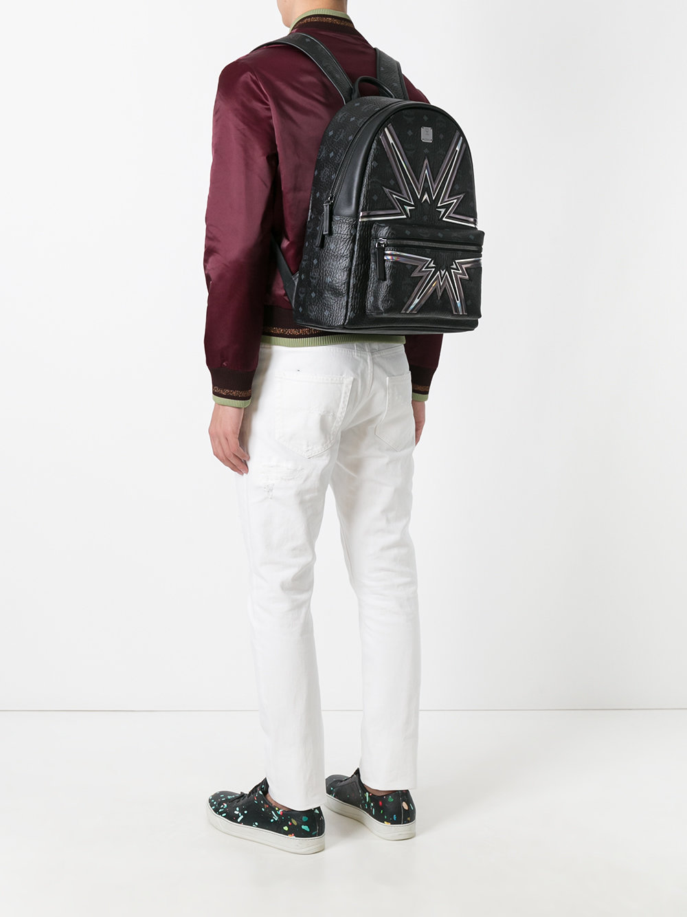 logo print backpack 