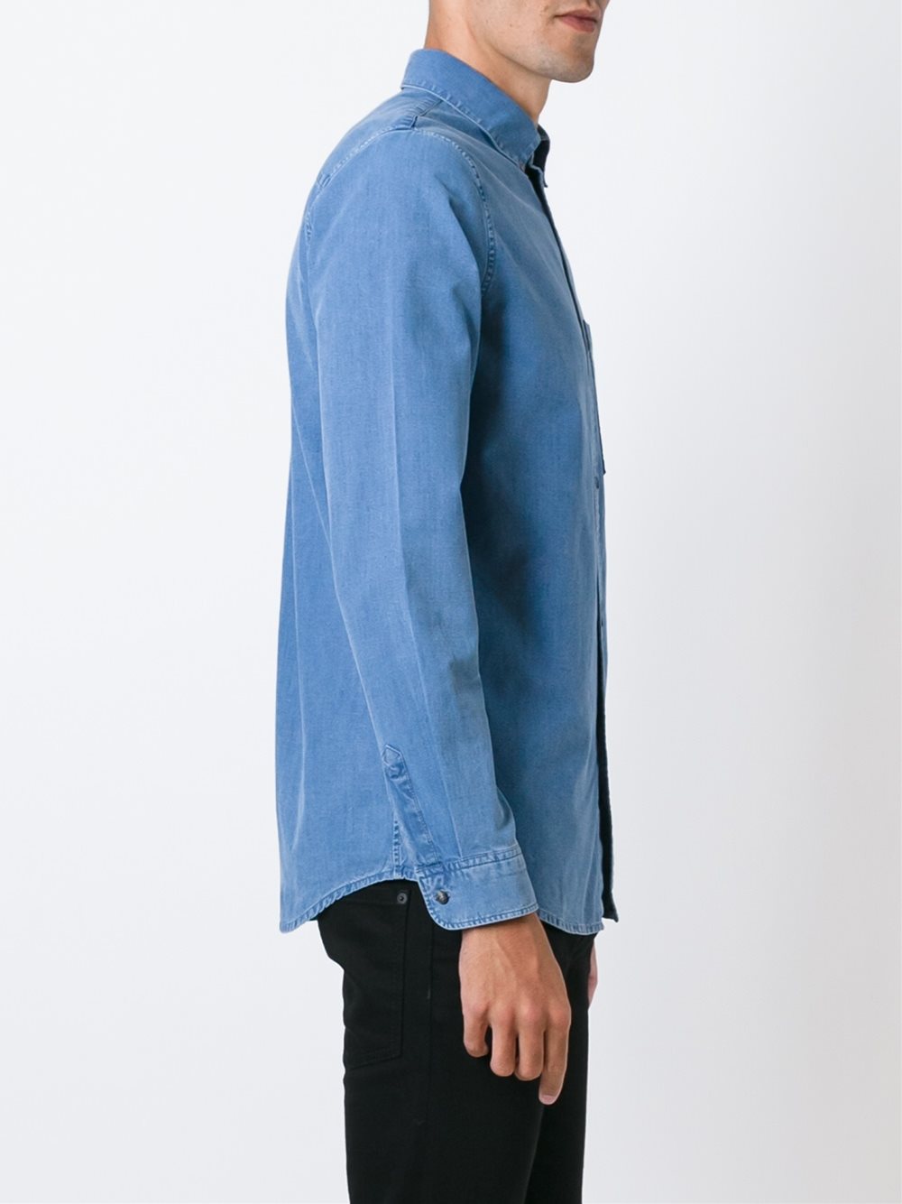 denim button down shirt