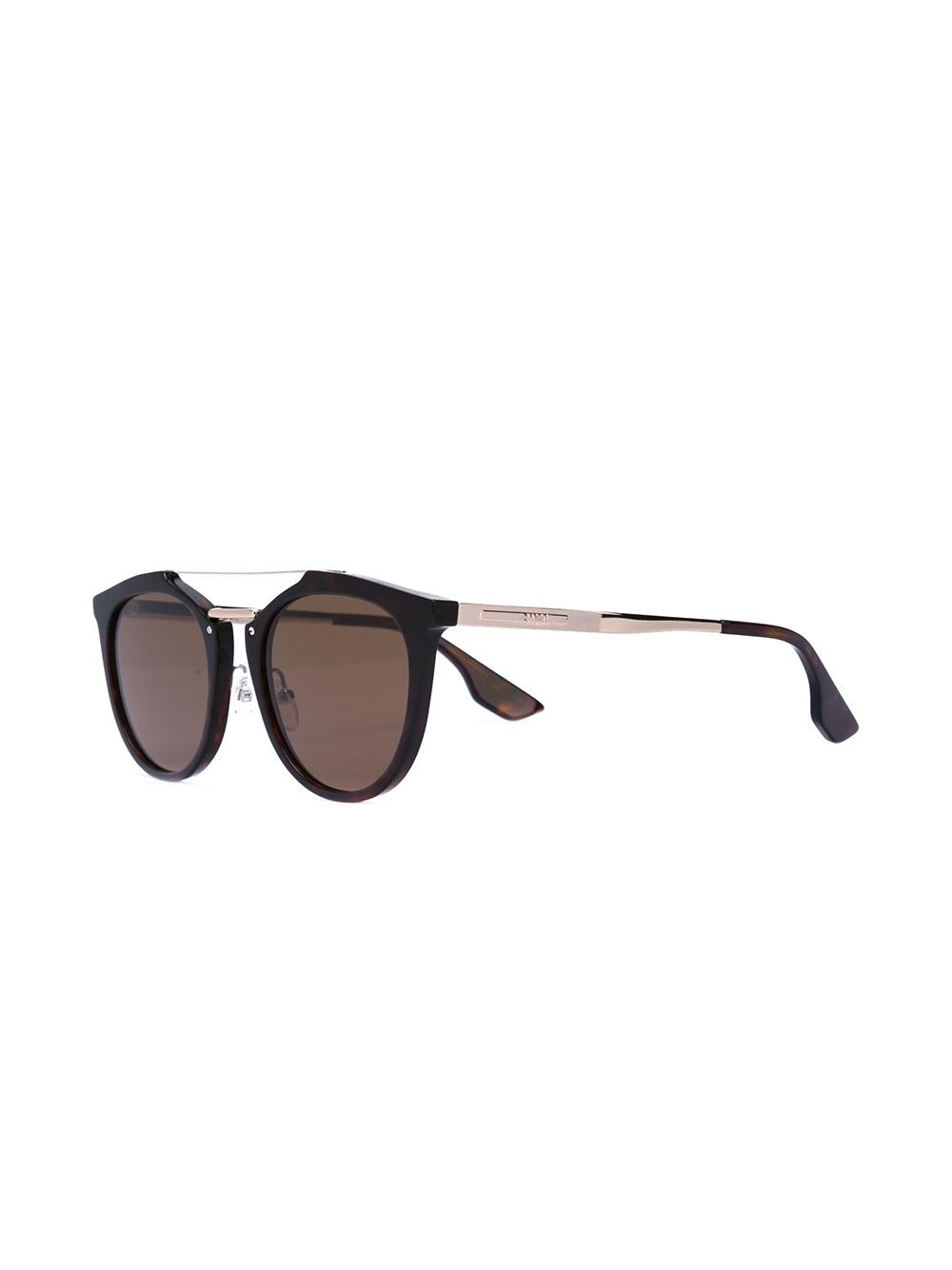 angular brim round sunglasses