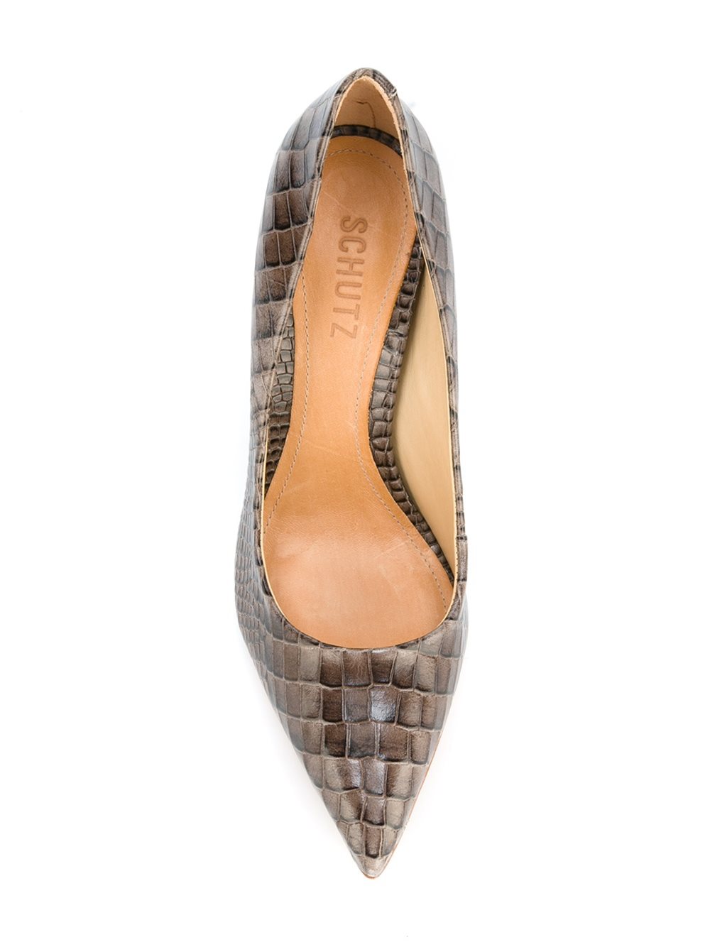 snakeskin effect pumps 