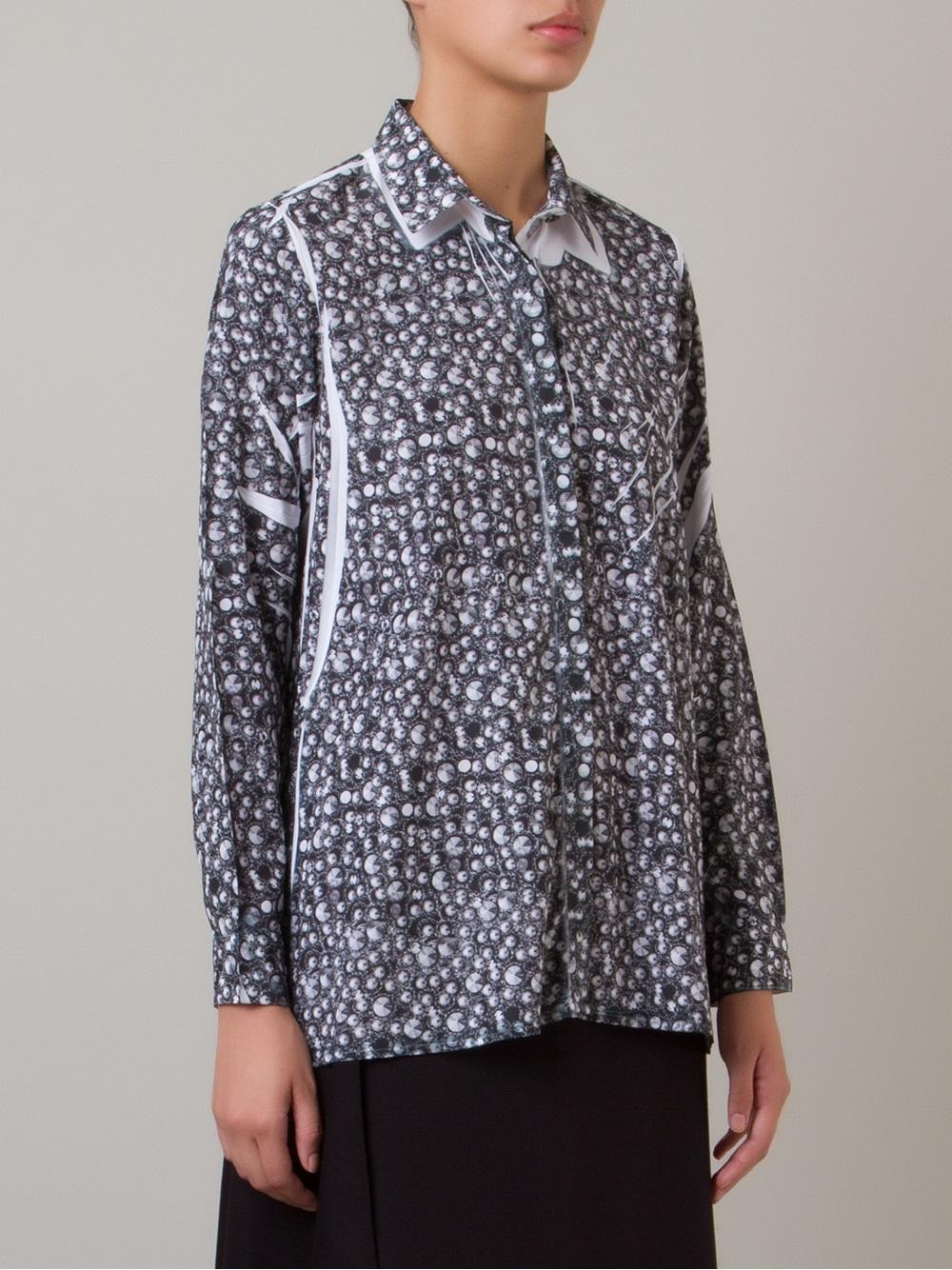 abstract print shirt