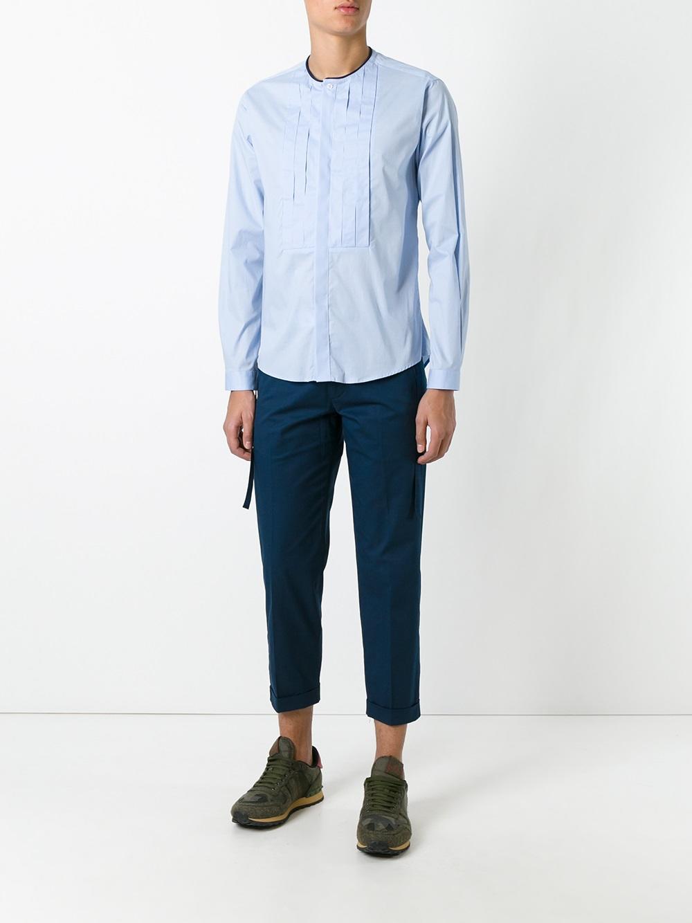 ribbed trim shirt