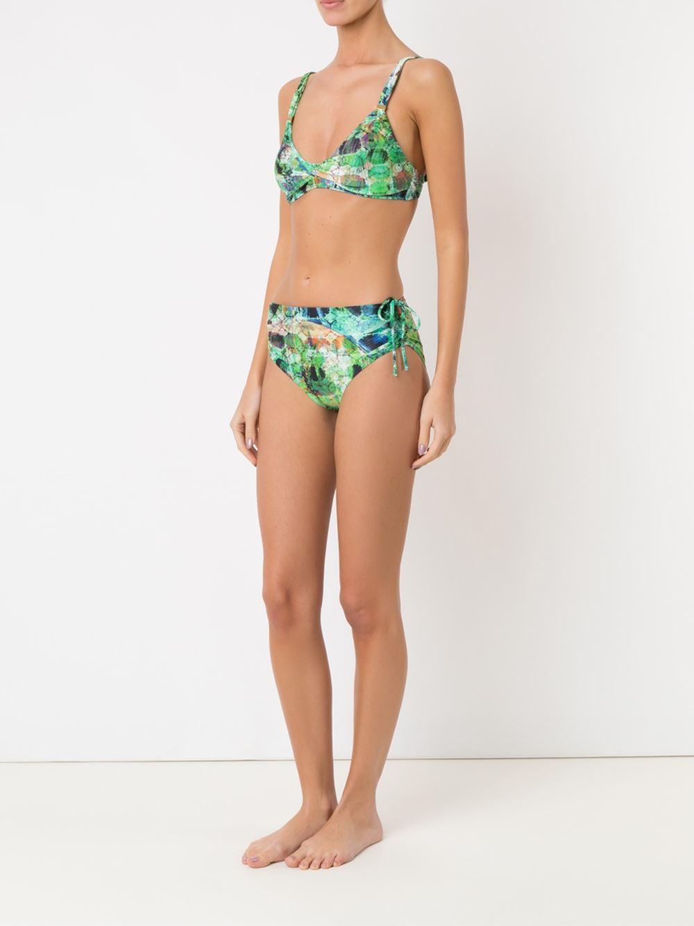 abstract print bikini set