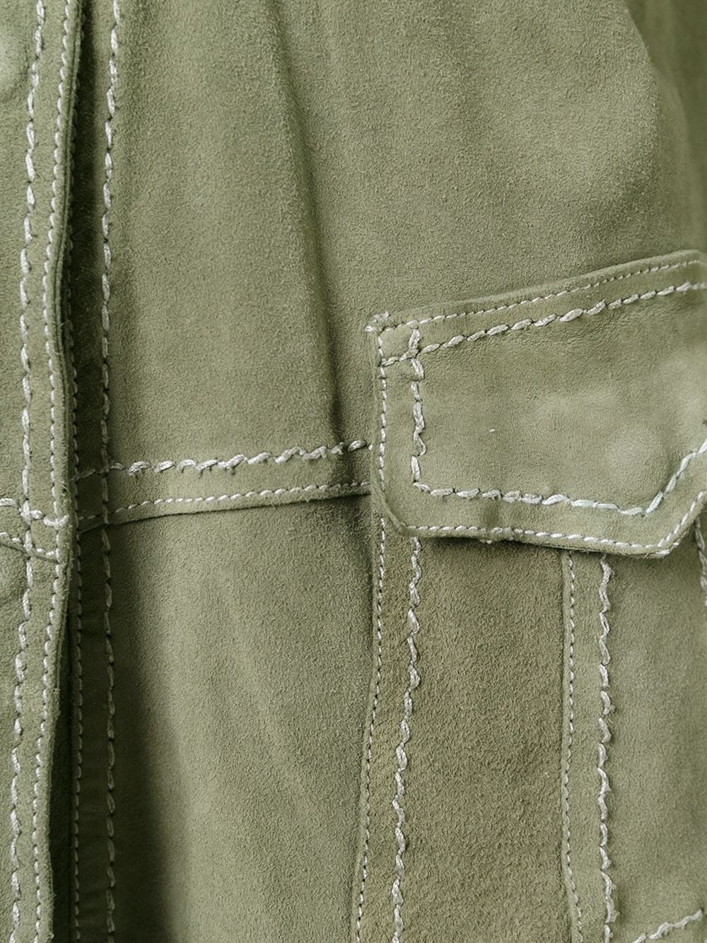 banded collar multi-pockets jacket