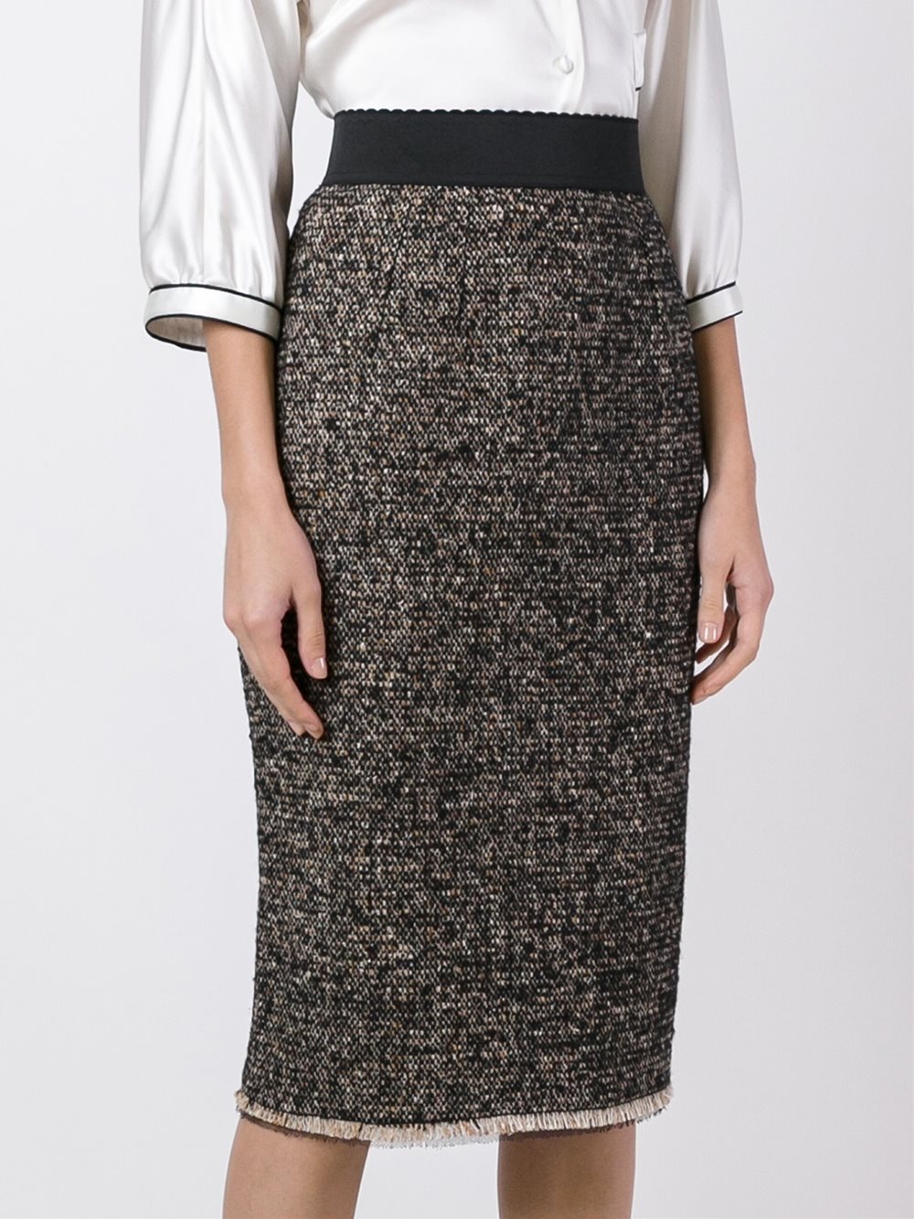 tweed pencil skirt