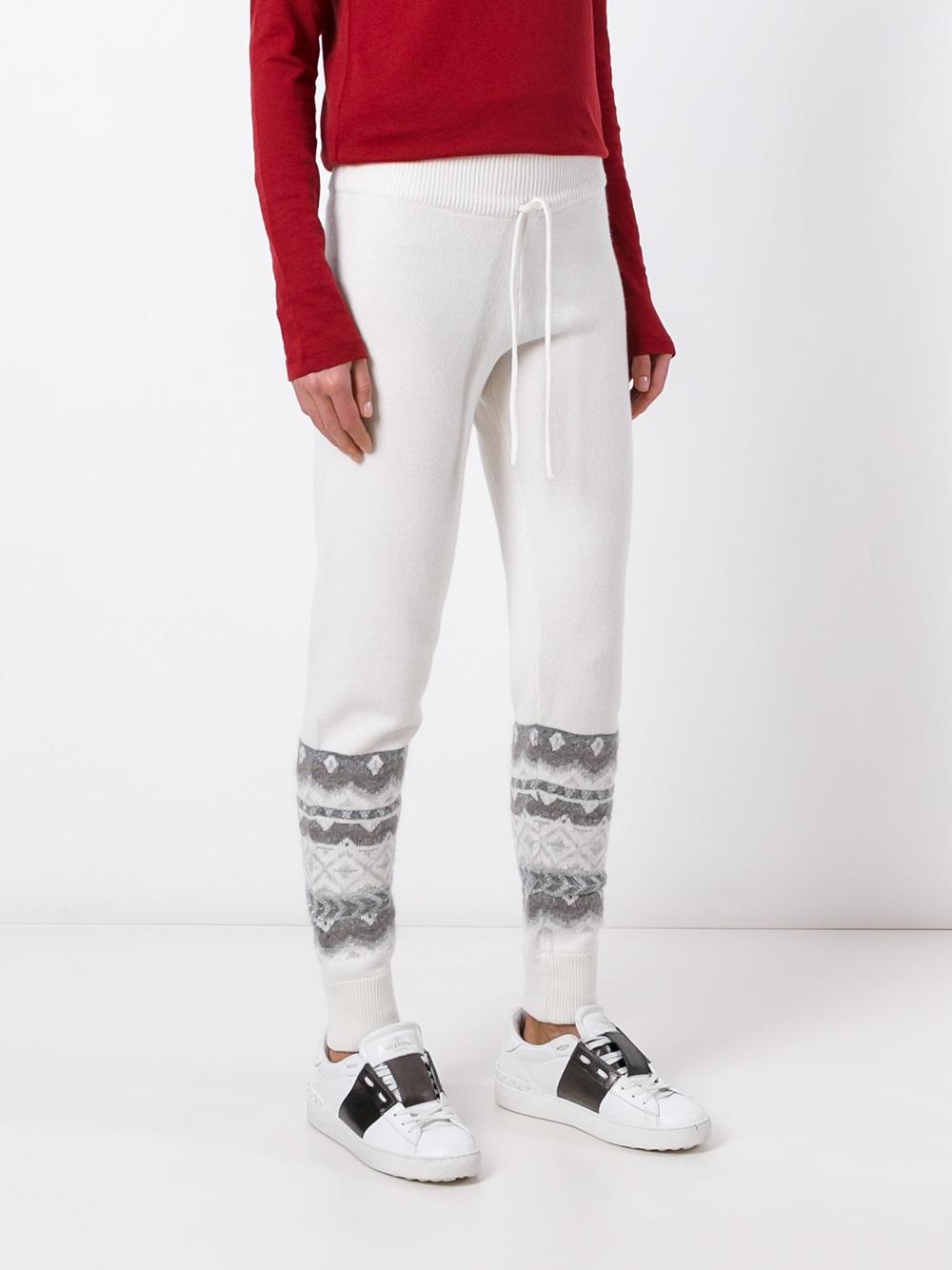 drawstring knit track pants