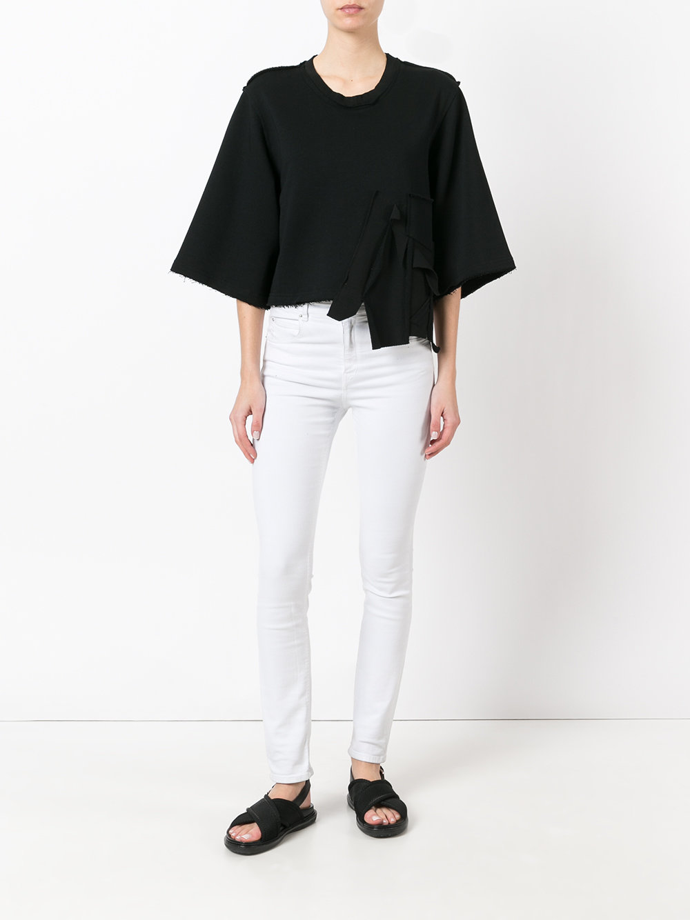 cropped appliqué sweatshirt 
