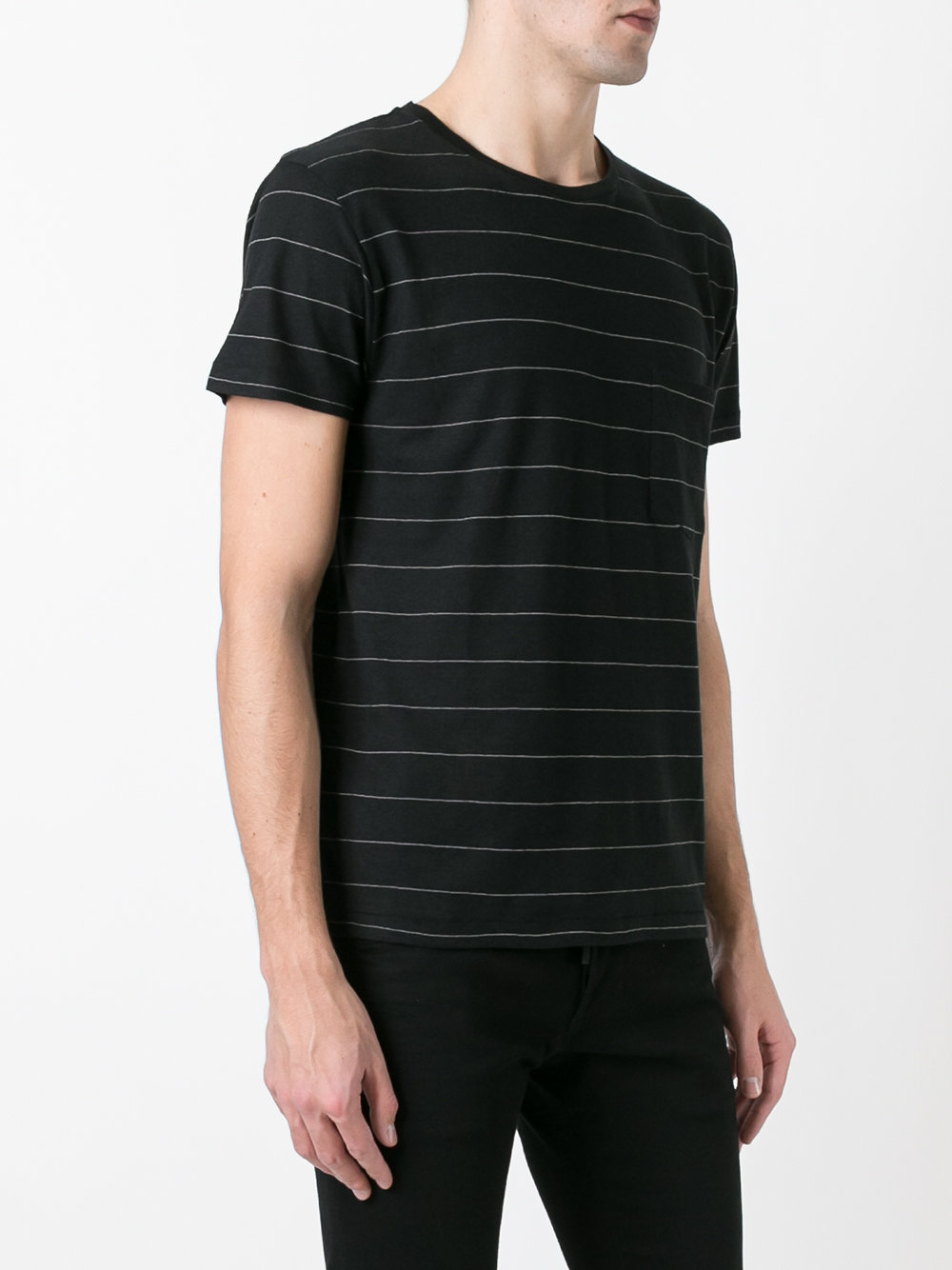 striped round neck T-shirt