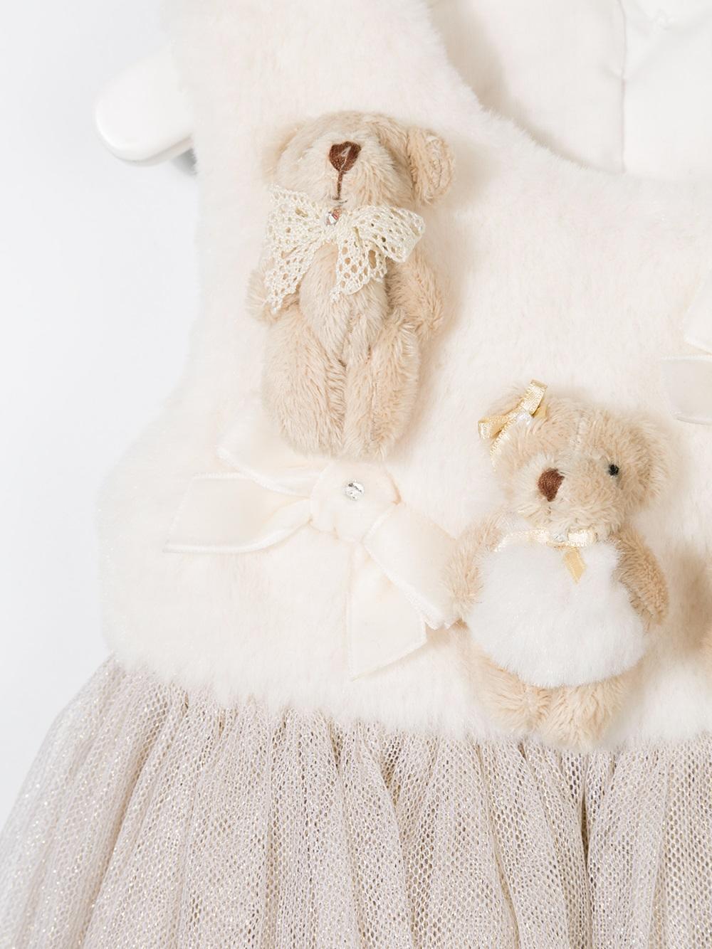 teddy bear appliqué dress