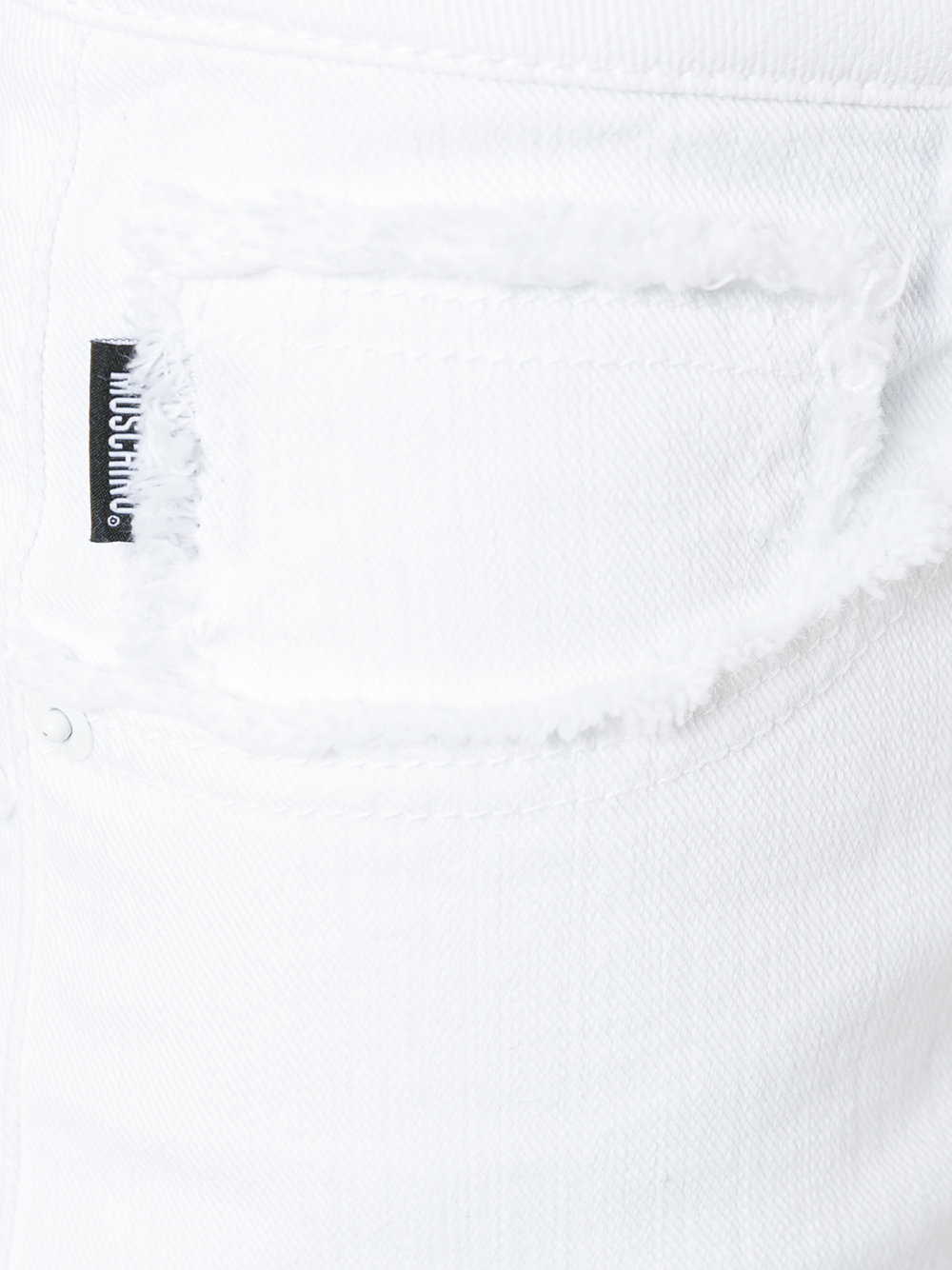frayed hem denim shorts