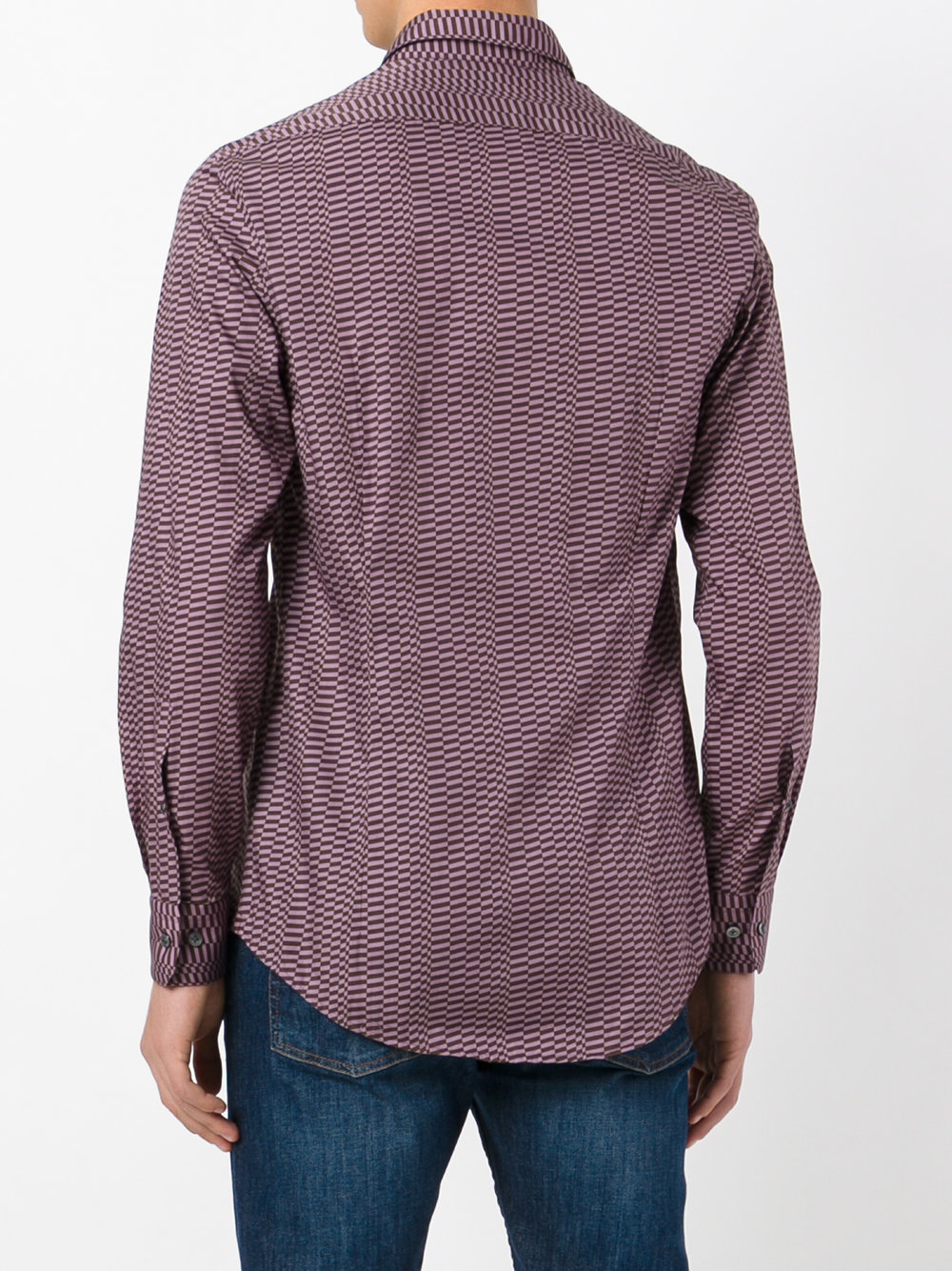 geometric print shirt