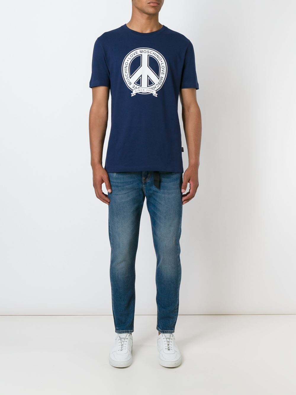 peace print T-shirt