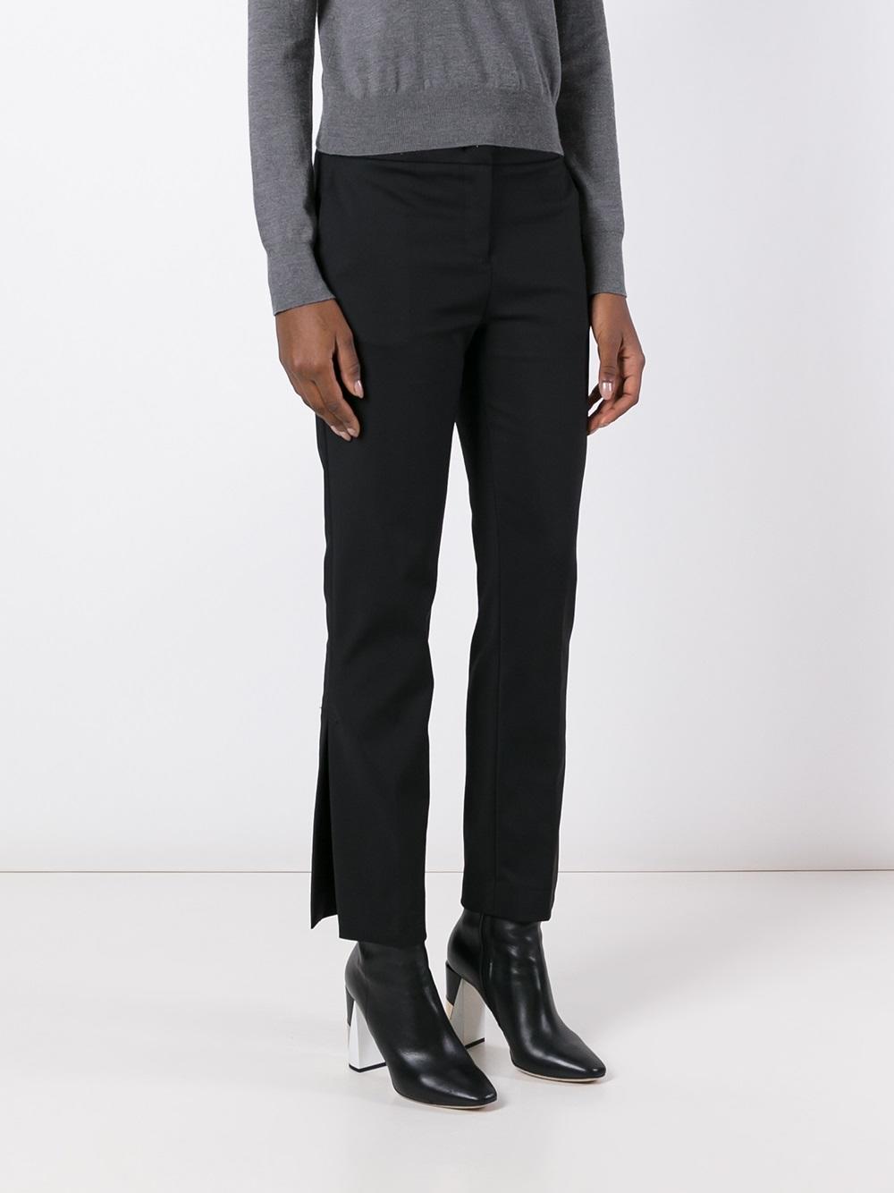 cropped tapered trousers