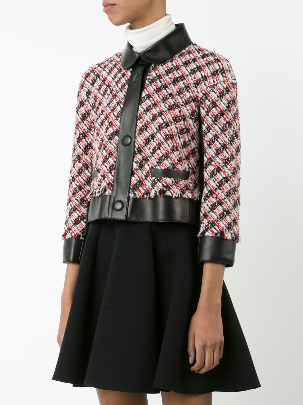 paneled tweed jacket 