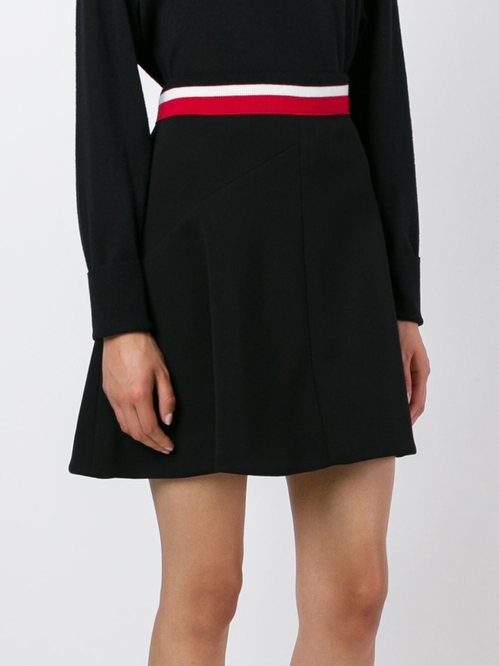 ribbed stripe waistband skirt