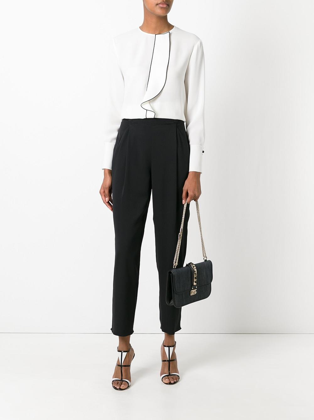 high waisted cropped trousers 